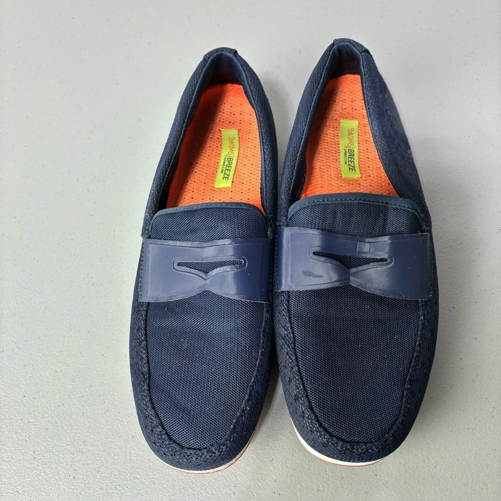 SWIMS Breeze Men's Blue Navy Penny Loafers Boat Shoes Water Size 8 Slip On